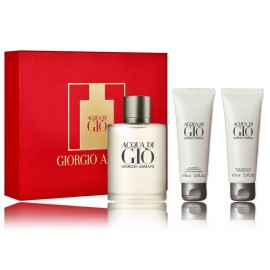 Giorgio Armani Acqua di Gio rinkinys vyrams (100 ml. EDT + 75 ml. balzamas po skutimosi + 75 ml. dušo gelis)