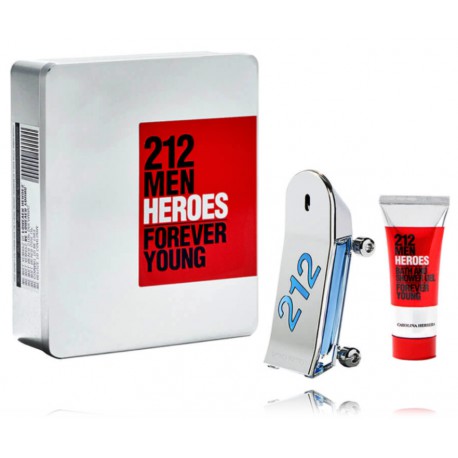 Carolina Herrera 212 Men Heroes набор для мужчин (90 мл. EDT + 100 мл. гель для душа)