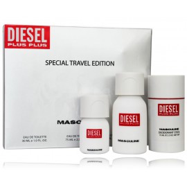 Diesel Plus Plus Masculine rinkinys vyrams (75 ml. EDT + 30 ml. EDT + 75 ml. pieštukinis dezodorantas)