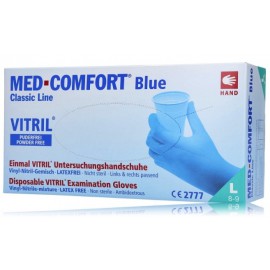 Med-Comfort Classic Line Nitrile-Vinyl Gloves mėlynos vinilinės-nitrilinės pirštinės 100 vnt.