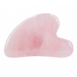 Ilū Rose Quartz Gua Sha Stone veido masažo plokštelė su rožiniu kvarcu