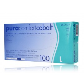 Pura Comfort Cobalt Nitrile Gloves mėlynos vienkartinės nitrilinės pirštinės 100 vnt.