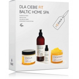 Ziaja Baltic Home Spa Fit rinkinys (veido kremas 50 ml + dušo želė 260 ml + kūno pilingas 300 ml + kūno anticeliulitinis kūno serumas 400 ml)