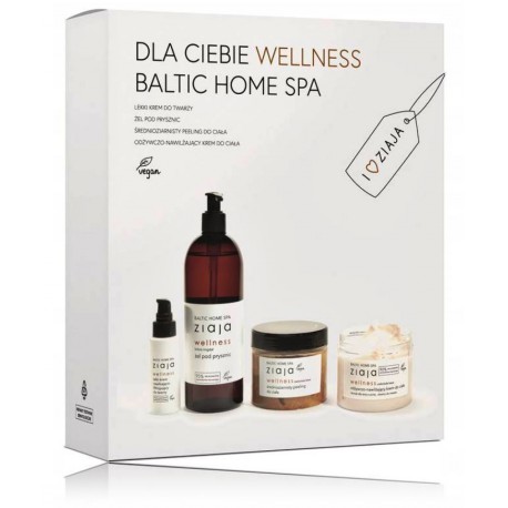 Ziaja Baltic Home Spa Wellness rinkinys (veido kremas 50 ml + kūno šveitiklis 300ml + kūno kremas 300ml + dušo želė 500ml)