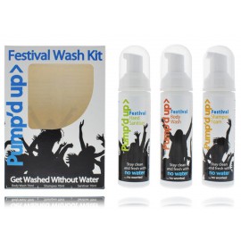 Pump’d UP 99% Festival Wash dezinfekcinis rinkinys 3x70 ml.  (dezinfekavimo priemonė + kūno prausiklis + šampūnas)