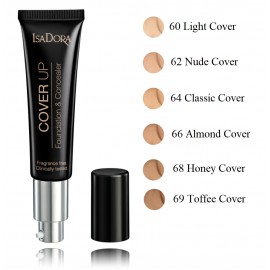 IsaDora Cover Up Foundation & Concealer makiažo pagrindas ir maskuoklis 35 ml.