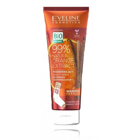 Eveline Bio Organic 99% Natural Orange Extract согревающий крем для ног