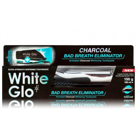 White Glo  Bad Breath Eliminator Whitening Toothpaste набор зубной пасты (100 мл) + зубная щетка
