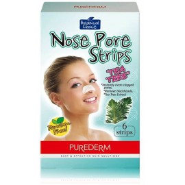 Purederm Nose Pore Strips Tea Tree valantys pleistrai nosies sričiai su arbatmedžiu