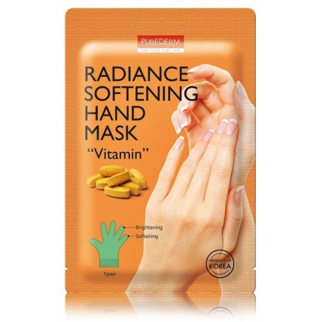 Purederm Radiance Softening Vitamin Hand Mask rankų kaukė-pirštinės