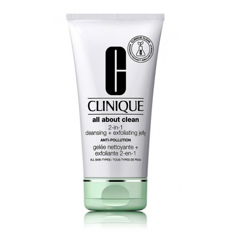 Clinique All About Clean 2-in-1 Cleansing Exfoliating Jelly valomasis veido šveitiklis