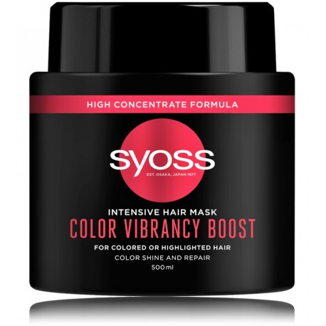 Syoss Color Vibrancy Boost Intensive Hair Mask For Colored Hair kaukė dažytiems plaukams