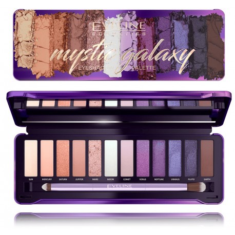 Eveline Mystic Galaxy Eyeshadow akių šešėlių paletė 12 g.