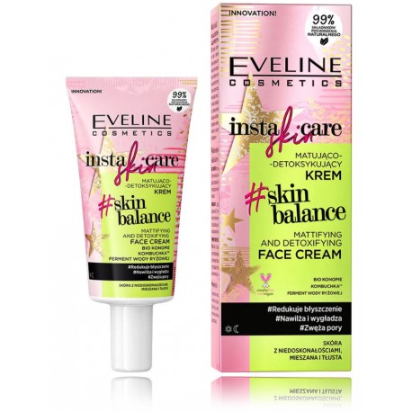 Eveline Insta Skin Care матирующий детоксицирующий крем для лица