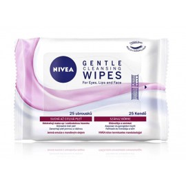 Nivea Cleansing Wipes Face Eyes veido valymo servetėlės sausai ir jautriai odai