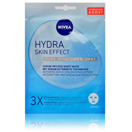 Nivea Hydra Skin Effect Serum Infused Sheet Mask drėkinamoji lakštinė veido kaukė