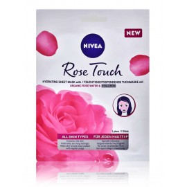Nivea Rose Touch Hydrating Sheet Mask intensyviai odą drėkinanti lakštinė veido kaukė