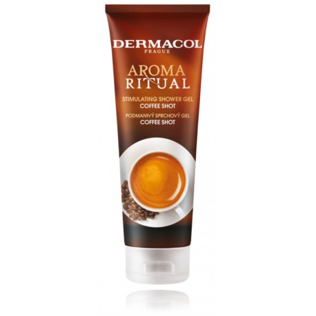 Dermacol Aroma Ritual Shower Gel Coffee Shot stimuliuojantis dušo gelis