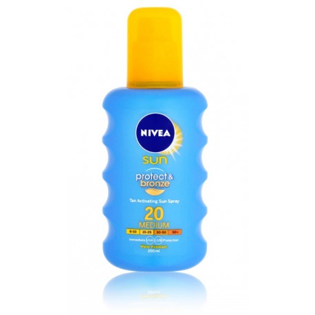 Nivea Sun Protect & Bronze purškiklis nuo saulės su SPF20