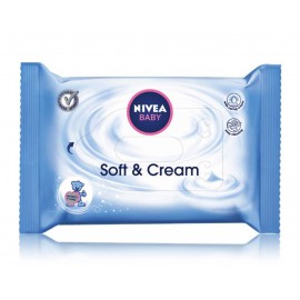 Nivea Baby Soft & Cream drėgnos kūdikių servetėlės