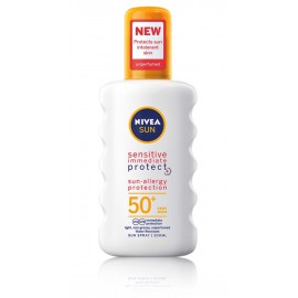 Nivea Sun Sensitive SPF50+ apsauginis purškiklis nuo saulės jautriai odai