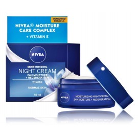 NIVEA 24H Moisture + Regeneration naktinis veido kremas normaliai ir mišriai odai