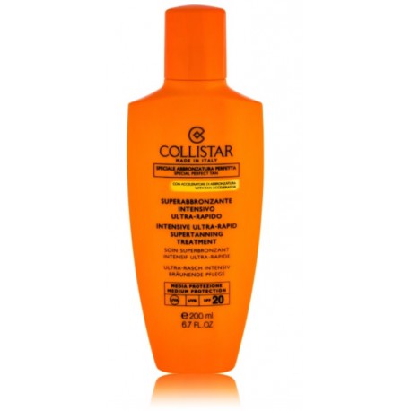 Collistar Special Perfect Tan Intensive Ultra-Rapid Supertanning SPF20 įdegį skatinanti priemonė