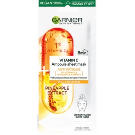 Garnier Skin Naturals Vitamin C Ampoule Sheet Mask skaistinanti lakštinė veido kaukė su vitaminu C