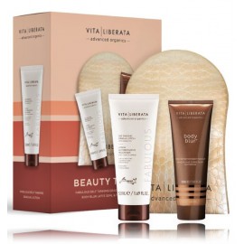 Vita Liberata Beauty To Go rinkinys (losjonas skatinantis įdegį 50ml. + kūno makiažas 30ml. + pirštinė)