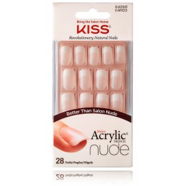 Kiss Salon Acrylic French Nude dirbtiniai priklijuojami nagai