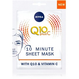 Nivea Q10 Plus C 10 Minutes Sheet Mask skaistinanti lakštinė veido kaukė