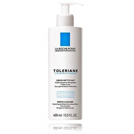 La Roche-Posay Toleriane Dermo-Cleanser akių ir veido makiažo valiklis sausai ir jautriai odai