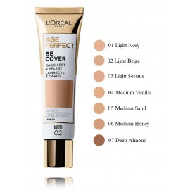 L'oreal Age Perfect BB Cover SPF50 tonuojantis kremas brandžiai odai 30 ml.