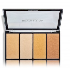 Makeup Revolution Re-Loaded Lustre Lights Warm švytėjimo suteikiančių priemonių paletė