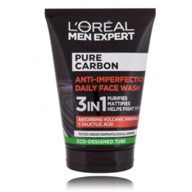 L'oreal Men Expert Pure Carbon Anti-Imperfection 3in1 kasdienis veido prausiklis vyrams