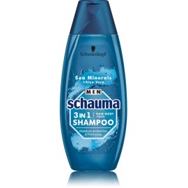 Schwarzkopf Schauma Men Sea Minerals + Aloe Vera Hair Face Body 3in1 šampūnas vyrams