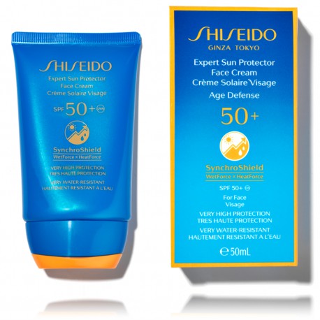 Shiseido SynchroShield Expert Sun SPF 50+ apsauginis veido kremas nuo saulės