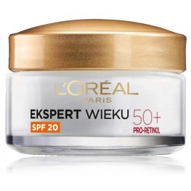 L'oreal Paris Age Specialist 50+ SPF20 dieninis veido kremas nuo raukšlių