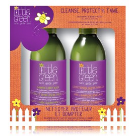 Little Green Kids Cleanse Protect 'n Tame rinkinys vaikams ( 240 ml. šampūnas/kūno prausiklis + 240 ml. kondicionierius)