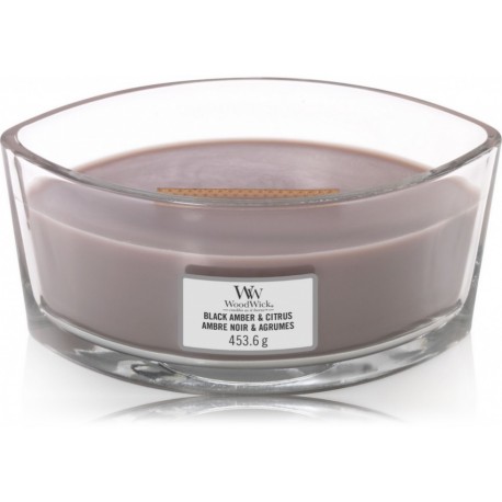 WoodWick Black Amber & Citrus aromatinė žvakė