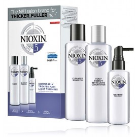Nioxin System 5 набор для осветленных, поврежденных волос с выпадением (шампунь+кондиционер+специальное средство) 350 мл.