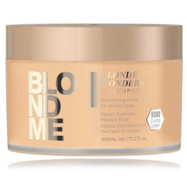 Schwarzkopf Professional Blondme Blonde Wonders Golden spindesio suteikianti kaukė šviesiems plaukams