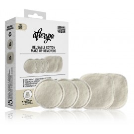 AfterSpa Reusable Cotton Make Up Removers daugkartinio naudojimo makiažo valymo diskeliai