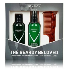 Men Rock The Beardy Beloved Starter Awakening SET rinkinys barzdos priežiūrai (100 ml. balzamas + 100 ml. muilas + šukos)