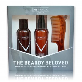 Men Rock The Beardy Beloved Starter Oak Moss SET rinkinys barzdos priežiūrai (100 ml. balzamas + 100 ml. muilas + šukos)