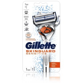 Gillette Skinguard Sensitive Flexball Power skustuvas ir galvutė