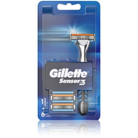 Gillette Sensor3 skustuvas ir 5 keičiamos galvutės