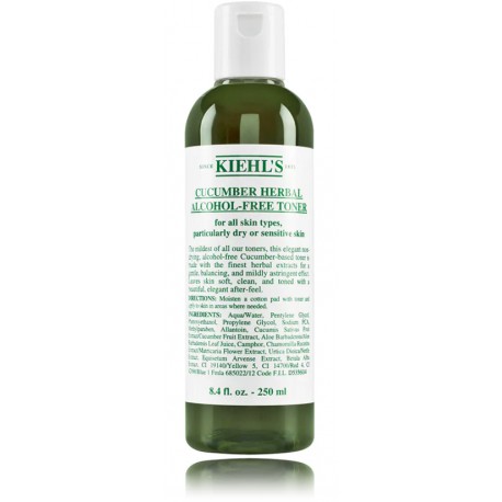 Kiehl's Cucumber Herbalal Alcohol-Free veido tonikas sausai ir jautriai odai be alkoholio