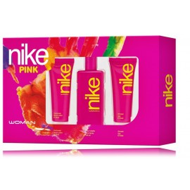 Nike Pink Woman rinkinys moterims ( 100 ml. EDT + 75 ml. kūno losjonas + 75 ml. dušo gelis)