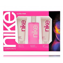 Nike Ultra Pink rinkinys moterims ( 100 ml. EDT + 75 ml. dušo gelis + 75 ml. kūno losjonas)